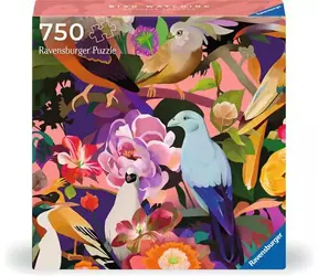 Ravensburger Art & Soul: Farebné vtáky a kvety / 750 dielikov / od 14 rokov