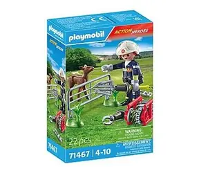 Playmobil® Action Heroes 71467 Hasiči pri záchrane zvierat / Počet dielikov: 22 / od 4 rokov