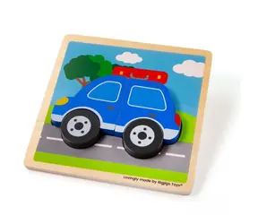 Bigjigs Toys Vkladacie puzzle Auto / od 12 mesiacov