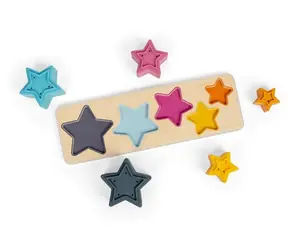 Bigjigs Toys Vkladacie puzzle Hviezdy / od 1 roka