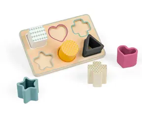 Bigjigs Toys Vkladacie puzzle Tvary / od 1 roka