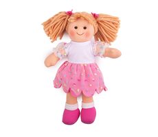Bigjigs Toys Látková bábika Darcia 28 cm / od 0 rokov