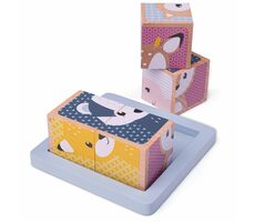 Bigjigs Bigjigs Baby Drevené kocky Woodland / od 6 mesiacov