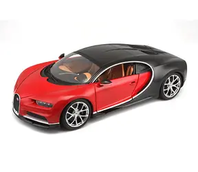 Bburago PLUS Buggati Chiron červená / mierka 1:18 / od 3 rokov 