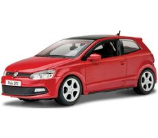 Bburago PLUS Volkswagen Polo GTI Mark 5 červená / mierka 1:24 / od 3 rokov