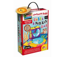 Liscianigioch Montessori Drevené kocky a puzzle / od 1 roka