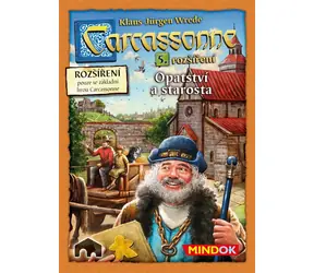 Mindok Carcassonne rozšírenie 5: Opátstvo a starosta / Dĺžka hry: 30 minút / Počet hráčov: 2 - 6 / od 7 rokov