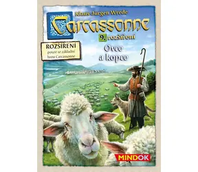 Mindok Carcassonne rozšírenie 9: Ovce a kopce / Dĺžka hry: 40 minút / Počet hráčov: 2 - 6 / od 7 rokov
