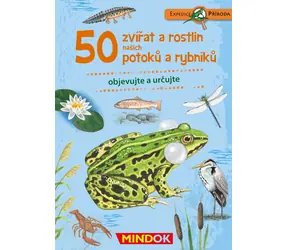 Mindok Expedícia príroda: 50 zvierat a rastlín našich potokov a rybníkov / Dĺžka hry: 15 minút / Počet hráčov: 1 / od 6 rokov