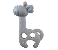 DiaperChamp Hryzátko žirafa Bite me Raff Blue Grey / od 3 mesiacov