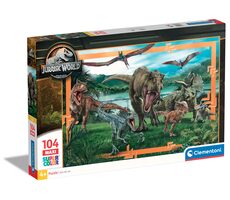 Clementoni - Puzzle Maxi - Jurský svet / 104 dielikov / od 4 rokov 