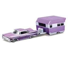 Maisto Design Tow & Go 1959 Chevrolet Impala Alameda Trailer fialová / mierka 1:64 / od 8 rokov 