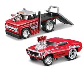 Maisto Muscle Transports - 1966 Chevrolet C60 Flatbed 1969 Chevrolet Camaro SS červená / 1:64 / od 8 rokov 