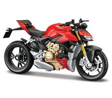Maisto Ducati Super Naked V4 S červená / mierka 1:18 / od 3 rokov 