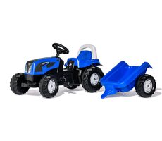 Rollytoys Šliapací traktor Rolly Kid Landini modrý s vlekom / od 3 rokov