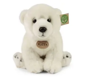 Rappa Plyšový ľadový medveď sediaci 28 cm / ECO-FRIENDLY / od 0 mesiacov 