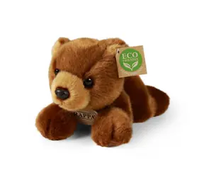 Rappa Plyšový medveď hnedý ležiaci 20 cm / ECO-FRIENDLY / od 0 mesiacov 