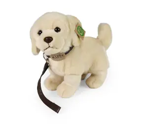 Rappa Plyšový pes zlatý retriever stojaci s vodítkom 25 cm / ECO-FRIENDLY / od 0 mesiacov 