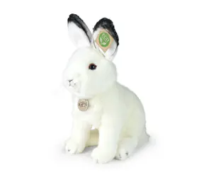 Rappa Plyšový zajac polárny sediaci 30 cm / ECO-FRIENDLY / od 0 mesiacov 