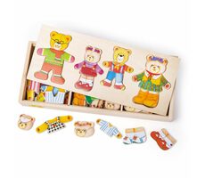 Bigjigs Toys Oblékací puzzle Medvedia rodinka / od 3 rokov
