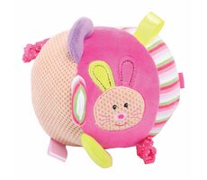 Bigjigs Baby Textilná motorická guľa - Zajačik Bella / od 0 mesiacov