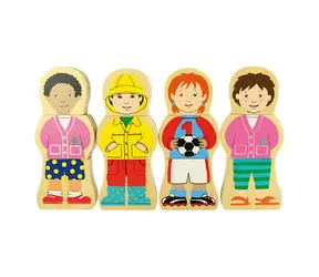 Bigjigs Toys Drevené puzzle národnosti / od 2 rokov