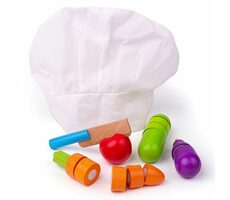 Bigjigs Toys Drevená krájacia zelenina s čiapkou / od 18 mesiacov