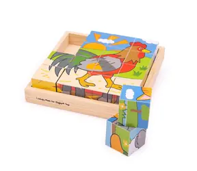 Bigjigs Toys Obrázkové kocky farma / od 18 mesiacov