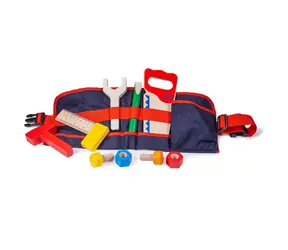 Bigjigs Toys Drevené náradie na červenom opasku / od 3 rokov