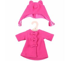 Bigjigs Toys Ružový kabátik s čiapočkou pre bábiku 38 cm / od 2 rokov
