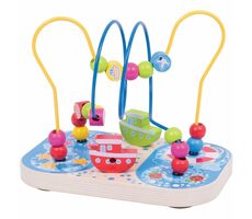 Bigjigs Baby Drevený motorický labyrint mora / od 12 mesiacov