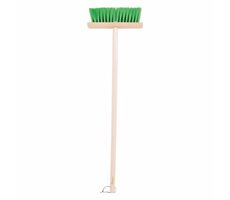 Bigjigs Toys Záhradná metlička s dlhou násadou zelená / od 3 rokov