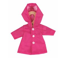 Bigjigs Toys Ružový kabátik pre bábiku 28 cm / od 2 rokov