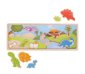 Bigjigs Toys Magnetické puzzle dinosauri / od 2 rokov