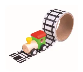Bigjigs Toys lepiaca páska koľaje s mašinkou / od 3 rokov
