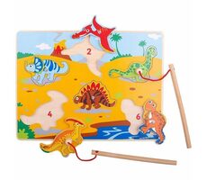 Bigjigs Toys Drevené chytanie dinosaurov / od 18 mesiacov