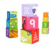 Bigjigs Toys Didaktické kocky farma / od 18 mesiacov