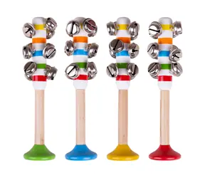 Bigjigs Toys Rolničky pruhované 1ks žltá / od 10 mesiacov