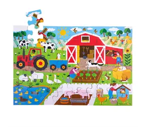 Bigjigs Toys Podlahové puzzle Farma / 48 dielikov / od 3 rokov