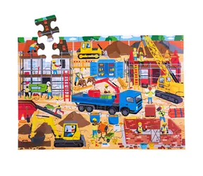 Bigjigs Toys Podlahové puzzle Stavenisko
