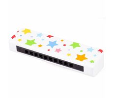 Bigjigs Toys Drevená harmonika hviezdičky / od 3 rokov