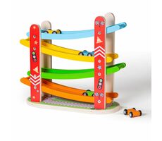 Bigjigs Toys Drevená automobilová závodná dráha / od 3 rokov