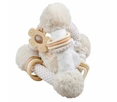 Bigjigs Baby Zasnený psík hrkálka pyramída / od 0 mesiacov