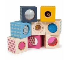 Bigjigs Toys Zmyslové kocky / od 12 mesiacov