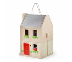Bigjigs Toys Rozkladací domček s príslušenstvom / od 18 mesiacov