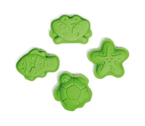 Bigjigs Toys Silikónové formičky Meadow zelená