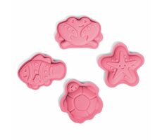 Bigjigs Toys Silikónové formičky Coral ružová / od 18 mesiacov