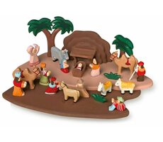 Small Foot Detský drevený betlehem s figúrkami / od 3 rokov