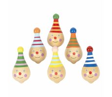 Small Foot Drevená káča Klaun sada 6ks / od 3 rokov