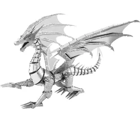 Metal Earth 3D Puzzle Strieborný drak / 74 dielikov / od 14 rokov